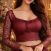 Lace Crop Top Blouse