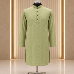 Cotton Formal Panjabi-Eligent Green