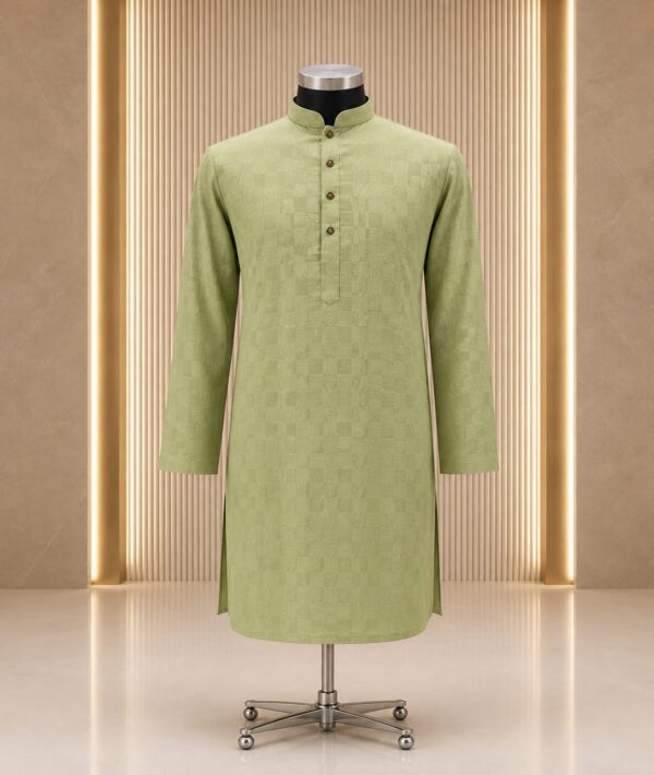 Cotton Formal Panjabi-Eligent Green