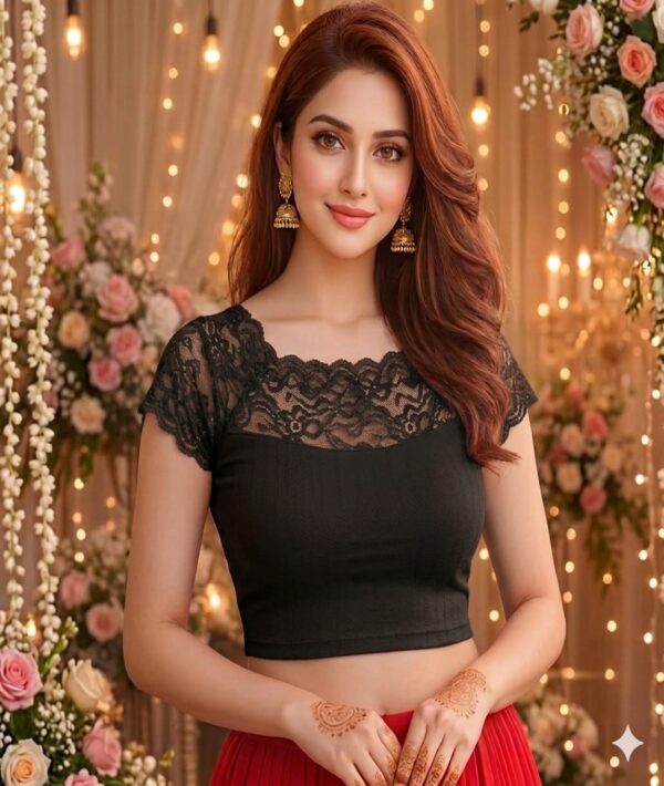 Primeum Lace Party Crop Top